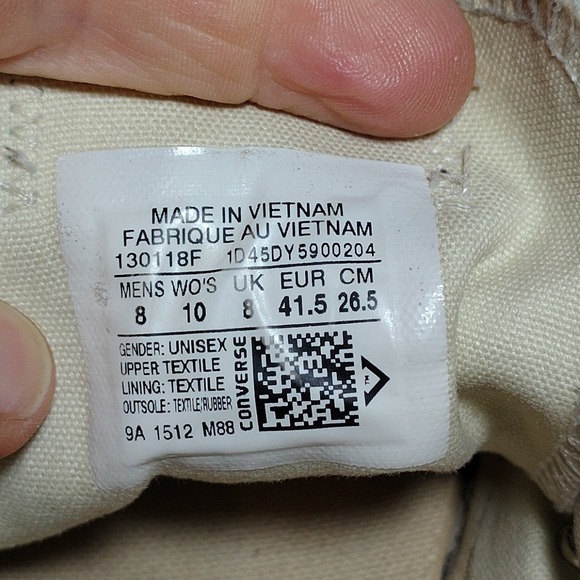 Converse Unisex CT All Star Teal Green Sneakers Size M 8 W 10 Low Top - Picture 9 of 13